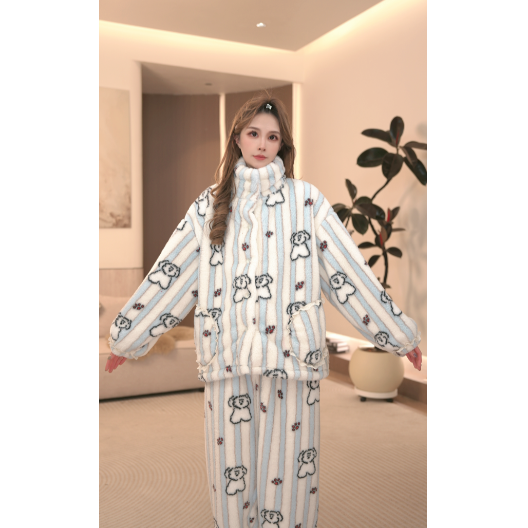 DM【帕恰狗】高定时尚软绵绵冬季加厚保暖家居服套装