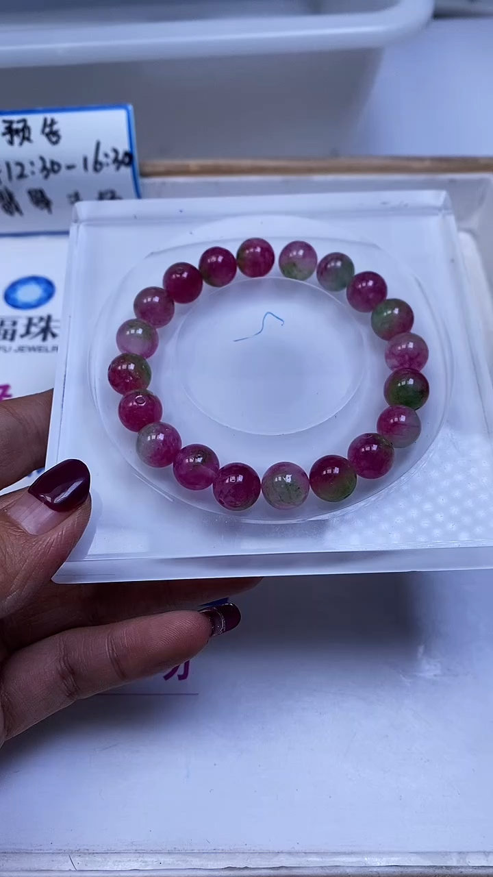 未镶嵌散珠碧玺M715 西瓜碧玺10mm10个6.8元