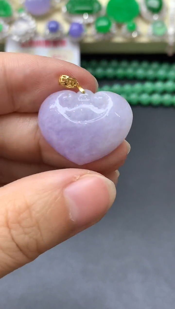 颈饰18K金镶嵌翡翠296-中国好珍宝