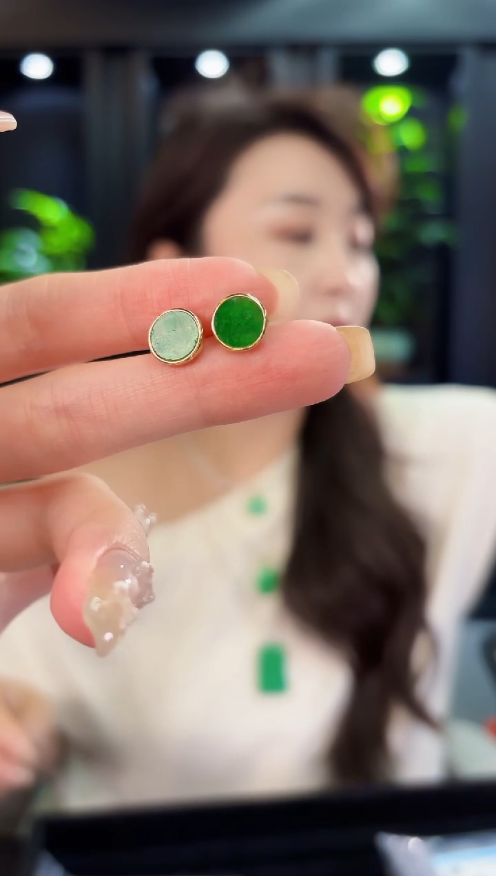 翡翠未镶嵌耳饰缅料A货/多样性发货/一件