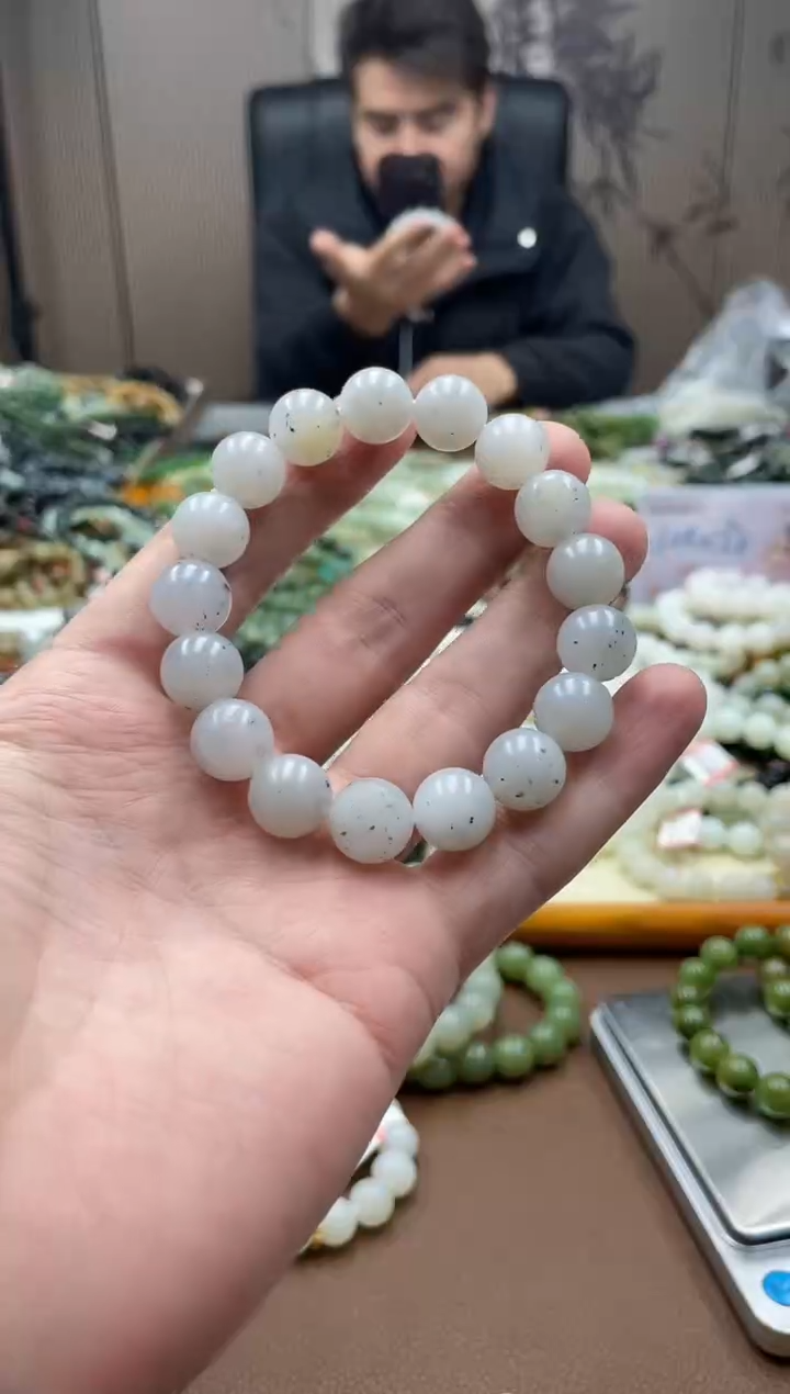 未镶嵌手串和田玉丰青花12