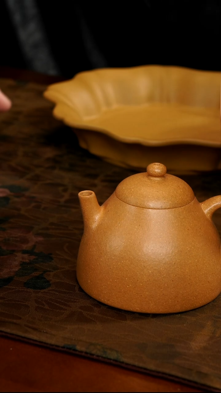 茶壶紫砂黄金段笠帽壶