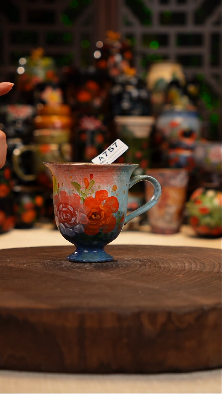 油画   手绘釉下彩757