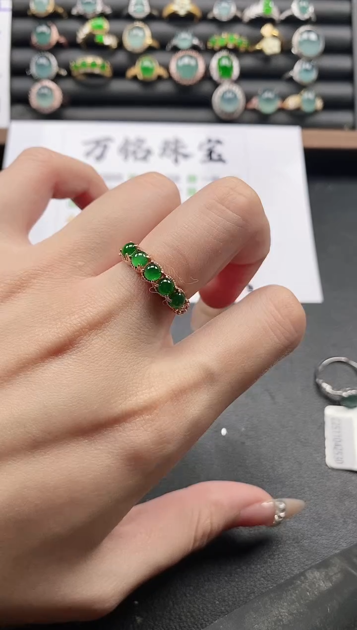 银S925镶嵌戒指翡翠5151-7