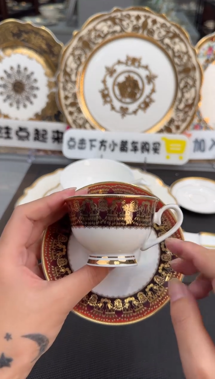 【闪购商品】瓷片90毫升杯碟福利款 2套