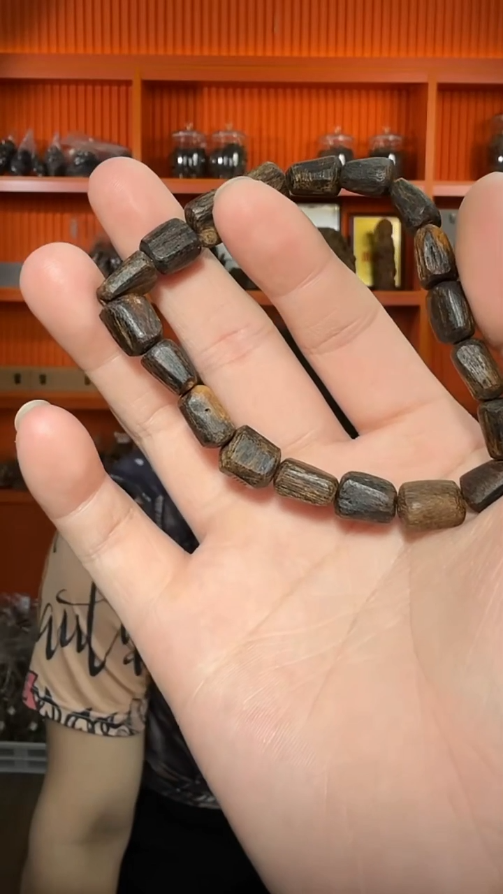 沉香手串357号越南绿伽罗9g+多样性发一