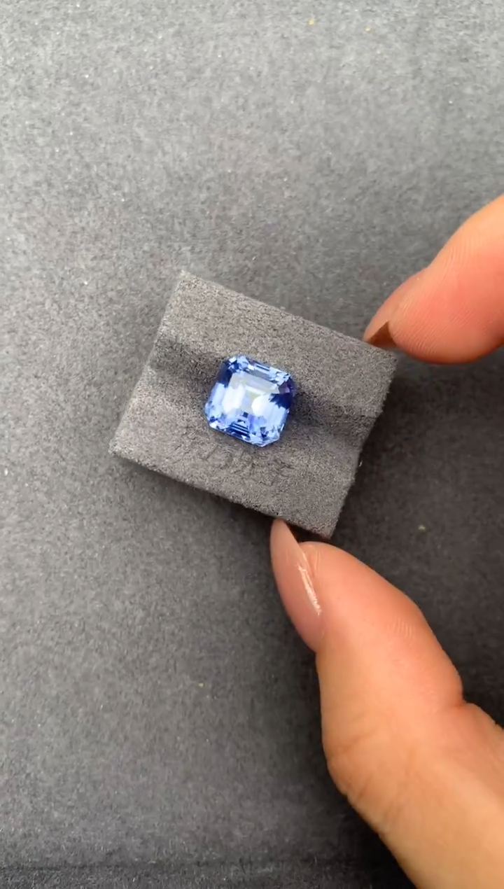 裸石蓝宝石7ct 矢车菊 定制 FH 