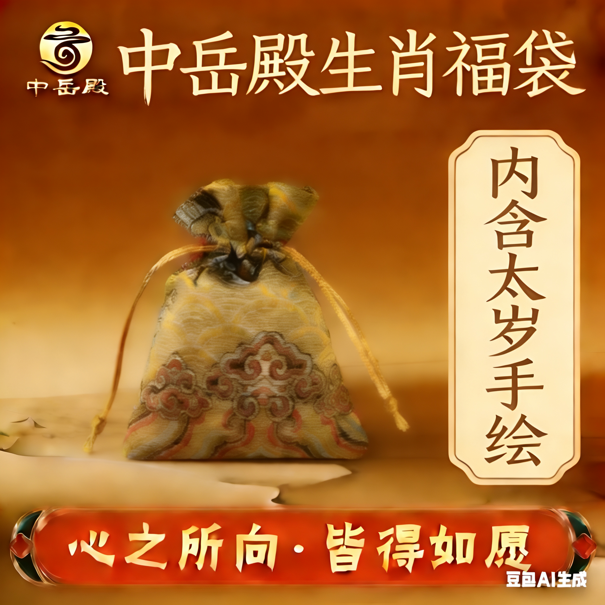 6号 小蛇 中岳殿生肖锦囊