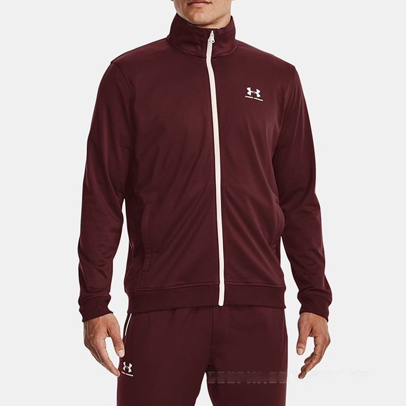 安德玛UA Sportstyle Tricot训练外套跑步立领长袖夹克男1329293