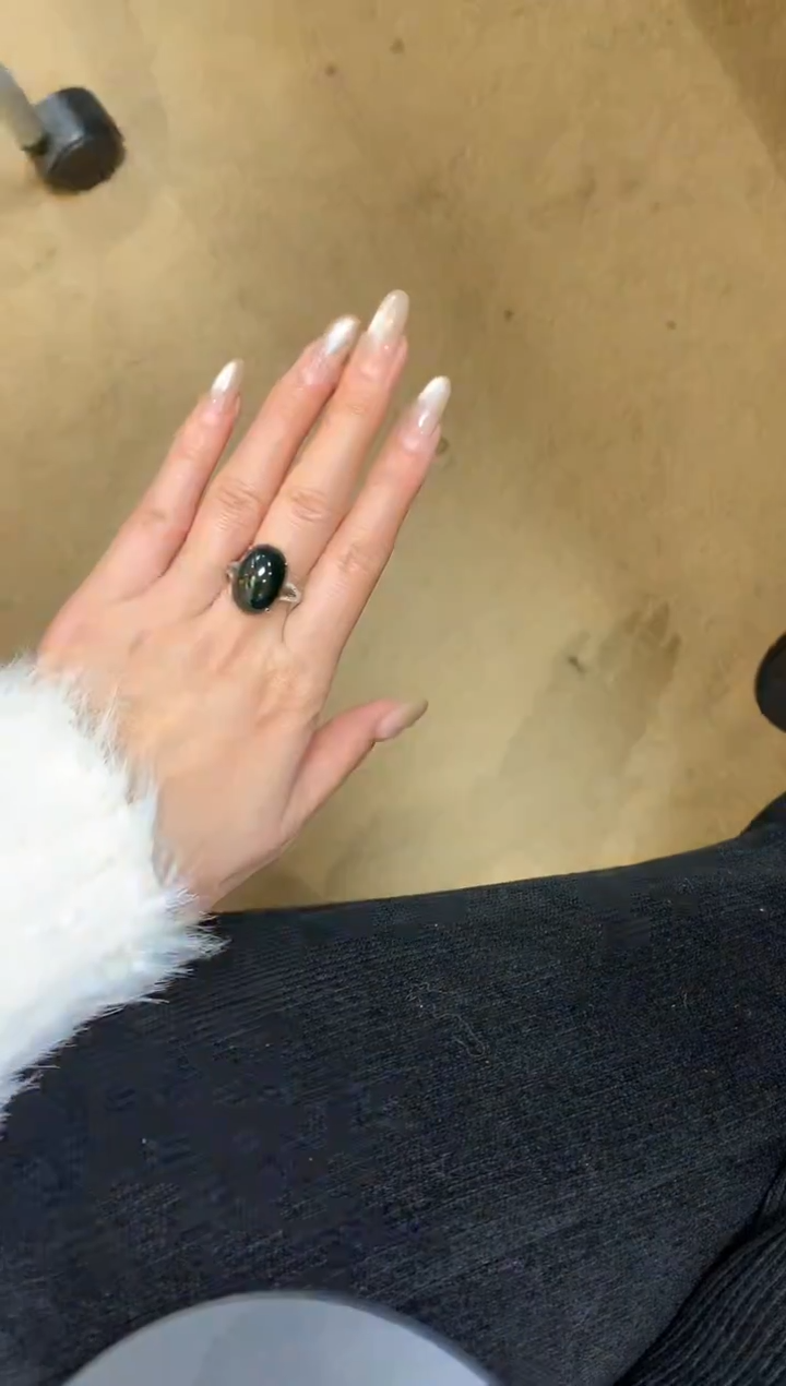 银S925镶嵌戒指翡翠翡翠