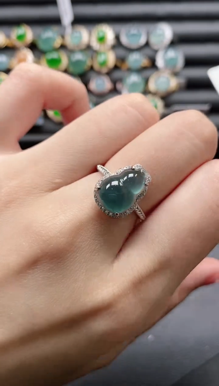 【闪购商品】翡翠戒指银S925镶嵌51151