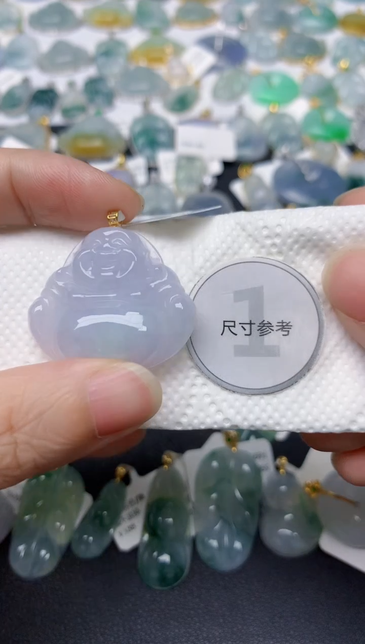 翡翠18K金镶嵌颈饰天然缅甸A货翡翠