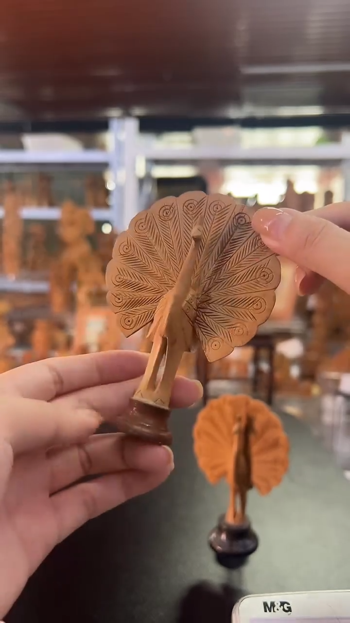 檀香木其他工艺品孔雀 瑕疵15克 6号仓