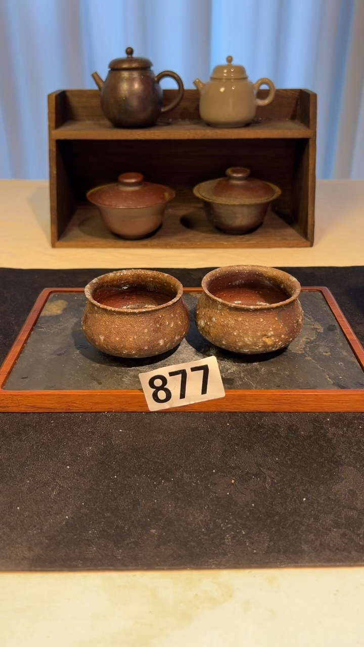 景德镇天然柴烧纯手工A877对杯