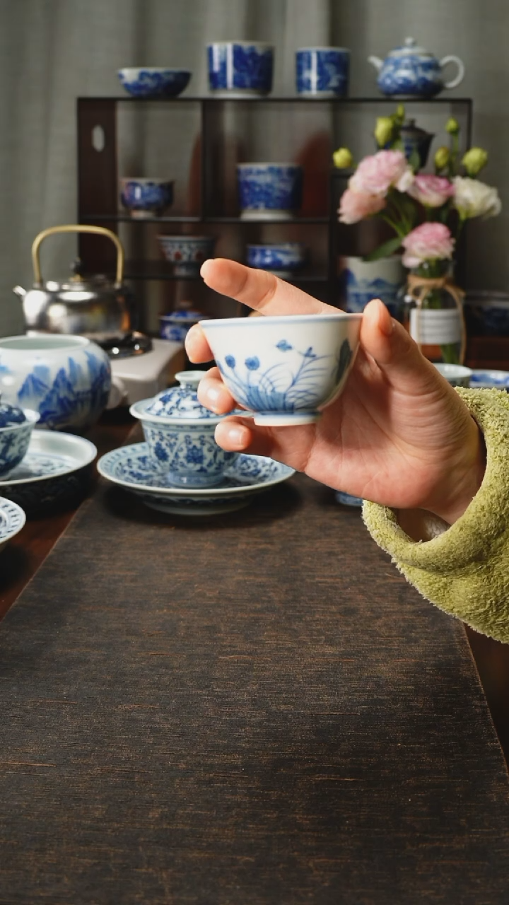 景德镇手工手绘三秋杯