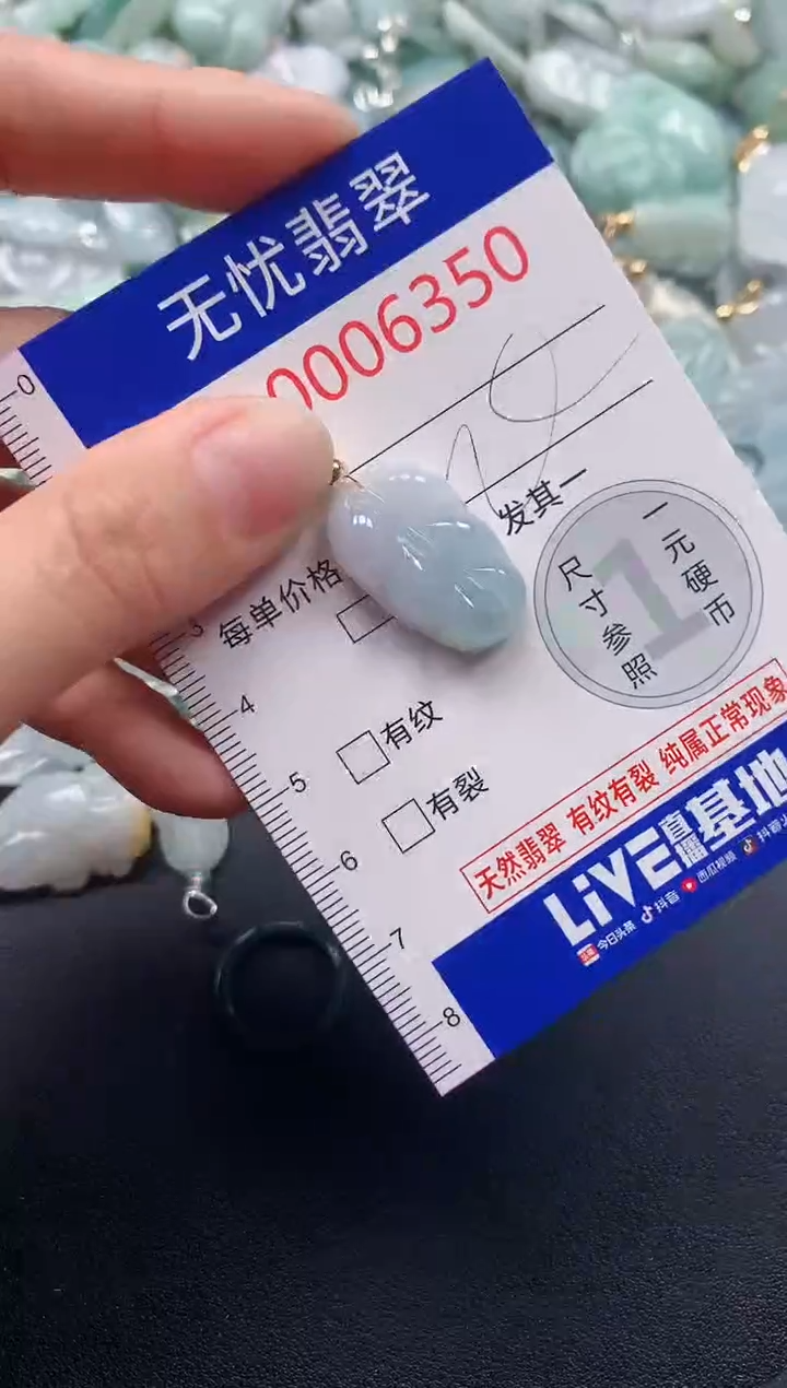 吊坠(不含链)未镶嵌翡翠6350