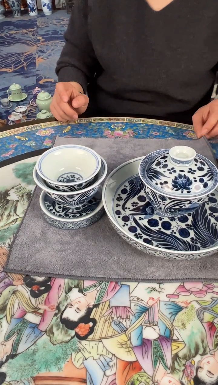 摆件瓷景德镇瓷器套组