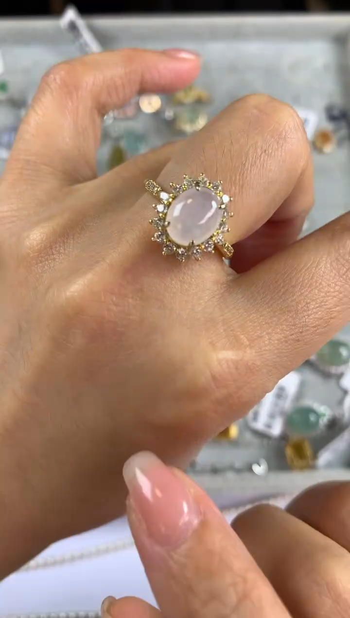 银S925镶嵌戒指翡翠1