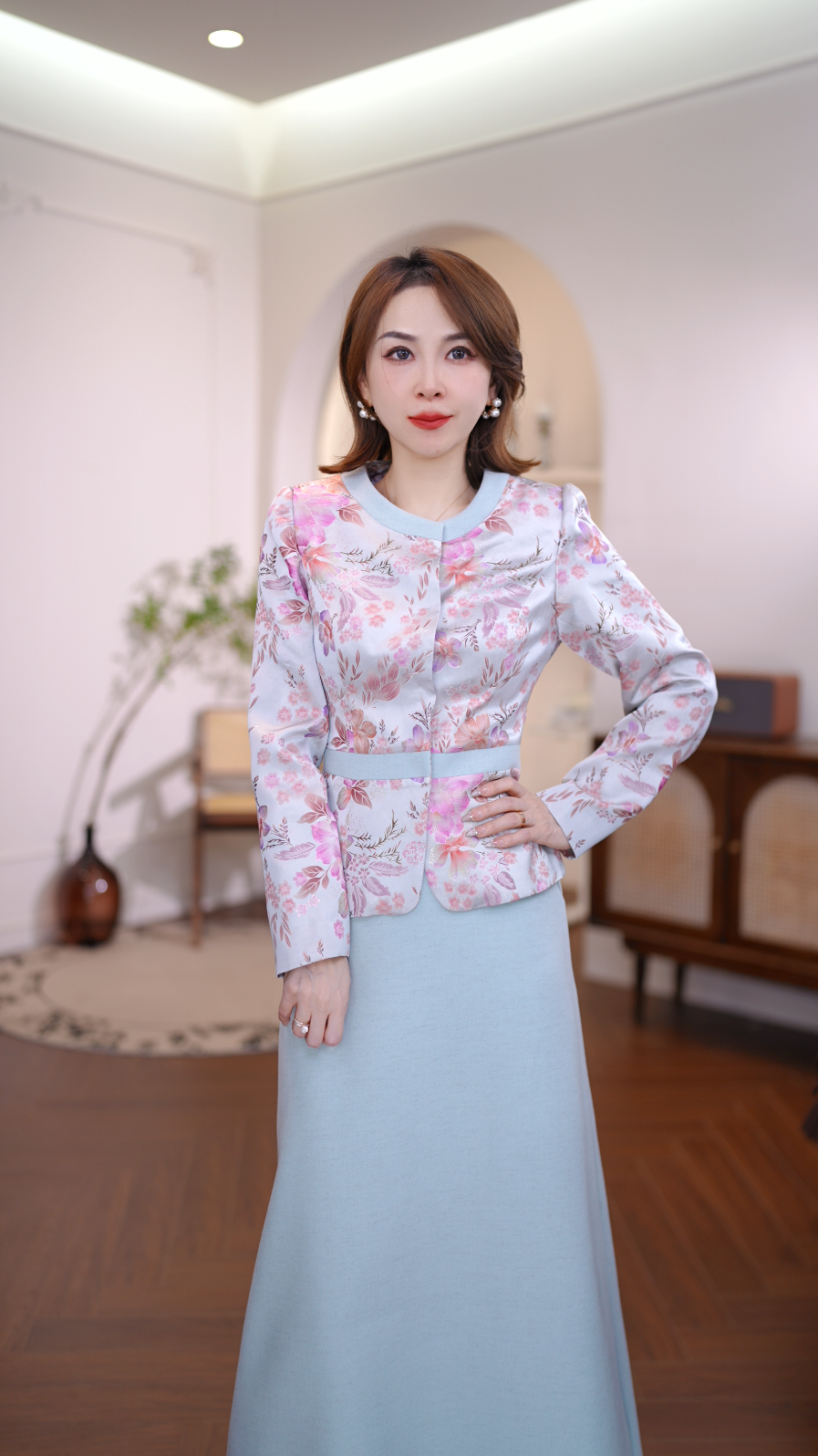 MG004 雅宋集 时尚轻奢百搭气质中式加厚保暖套装