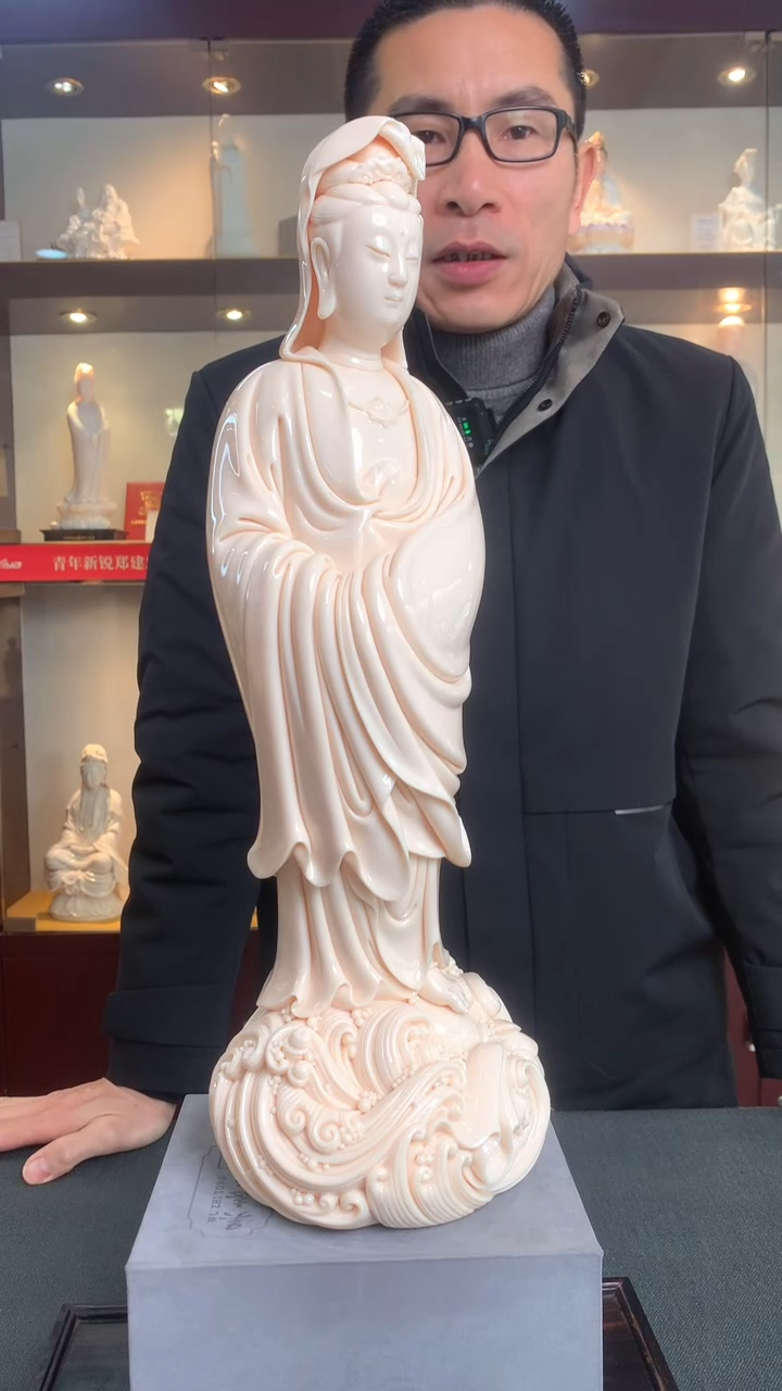 【闪购商品】杯渡海观音  德化白瓷 