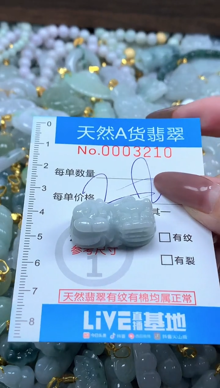 颈饰未镶嵌翡翠净货挂件-3210