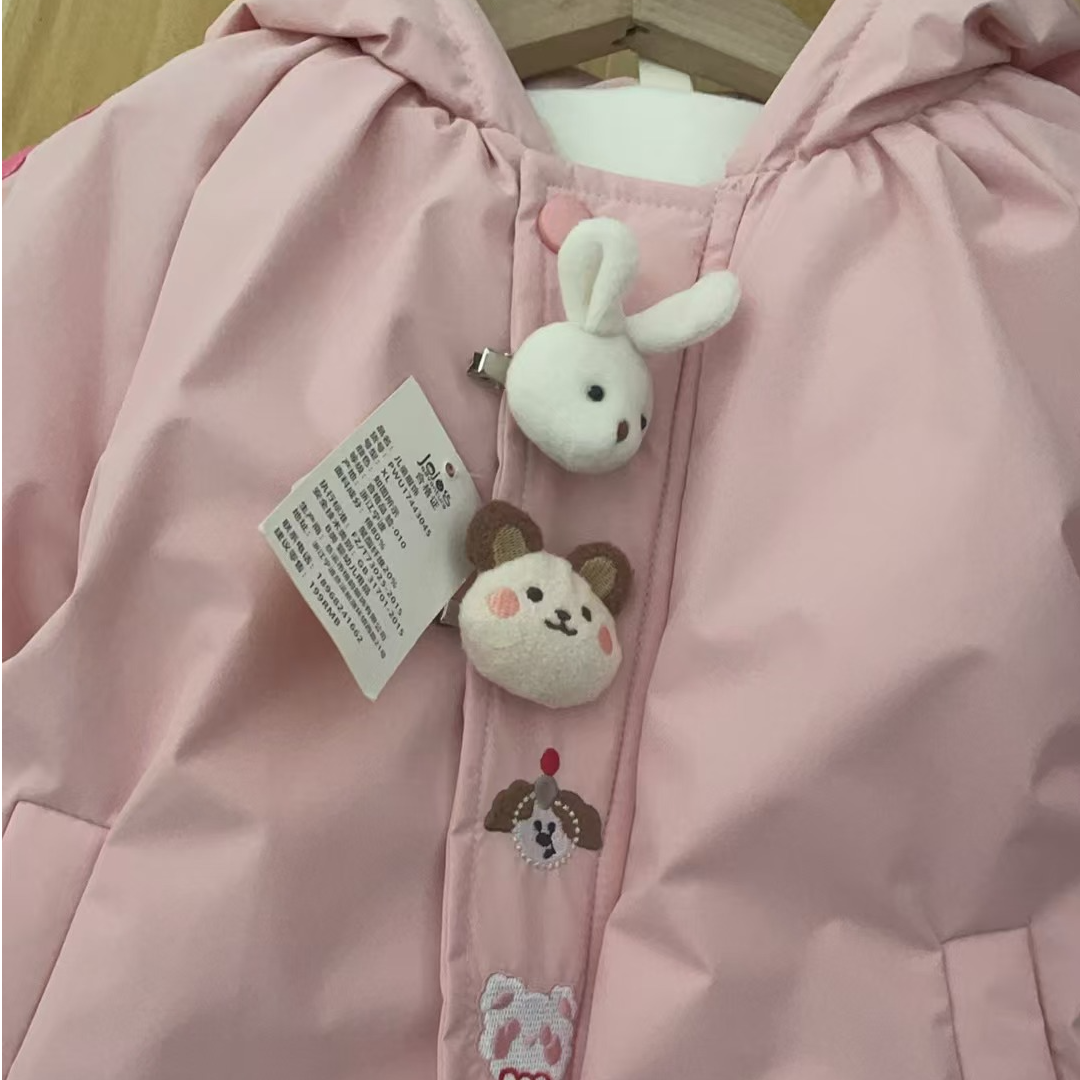 BB809 儿童冬款粉色加绒加厚外套