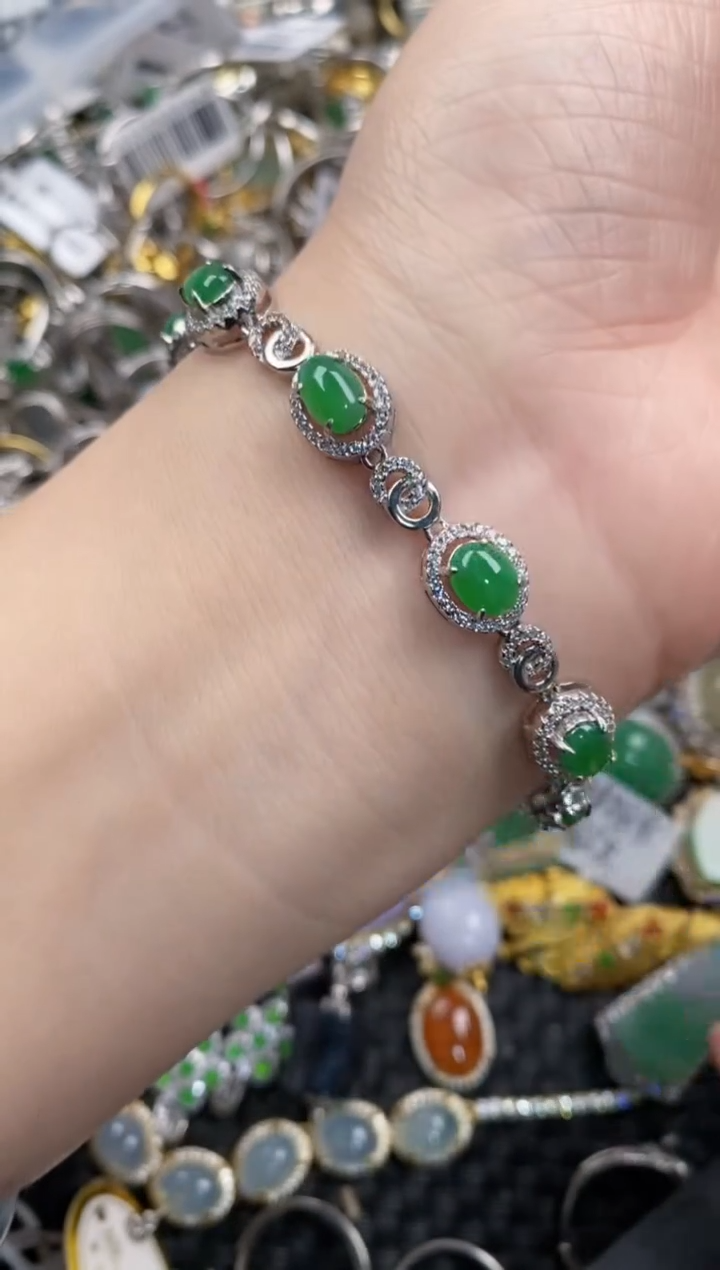 银S925镶嵌戒指翡翠11                  3