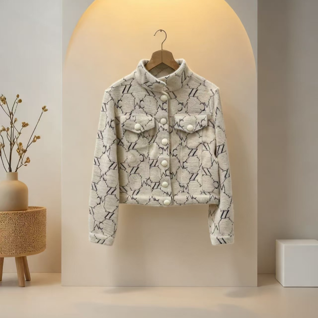 短款字母针织外套2511041224