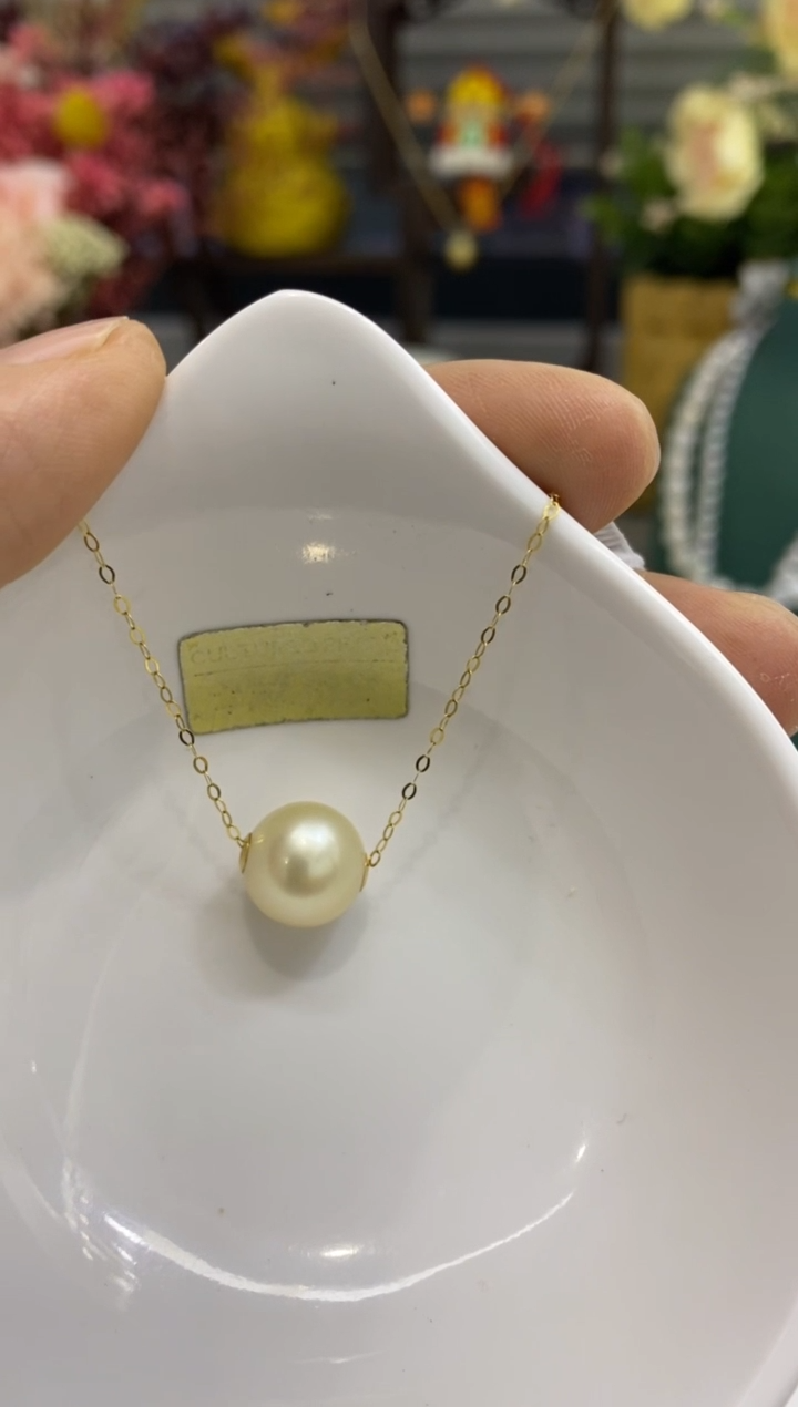 【闪购商品】海水珍珠BG18K金镶嵌珍珠吊坠送金链@@v2314