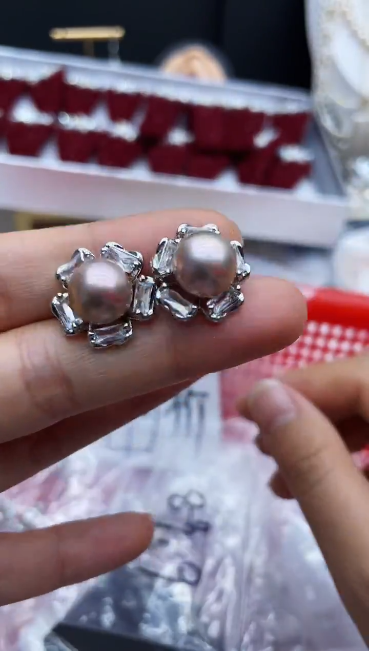 未镶嵌耳饰淡水珍珠耳钉多样性发其一