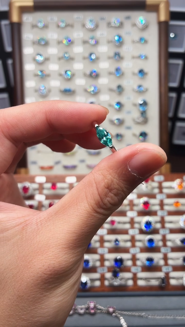 银S925镶嵌戒指碧玺1888