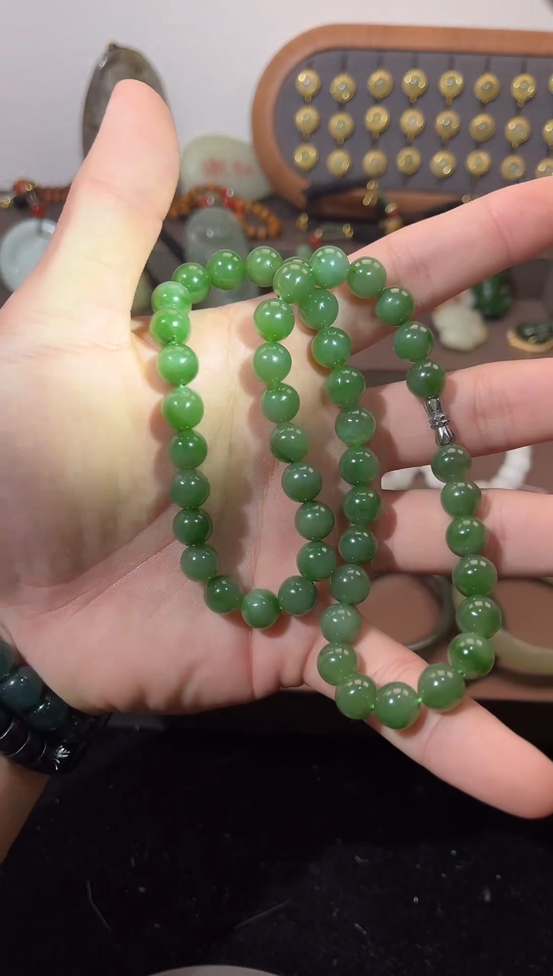 未镶嵌和田玉挂件碧玉妈妈链