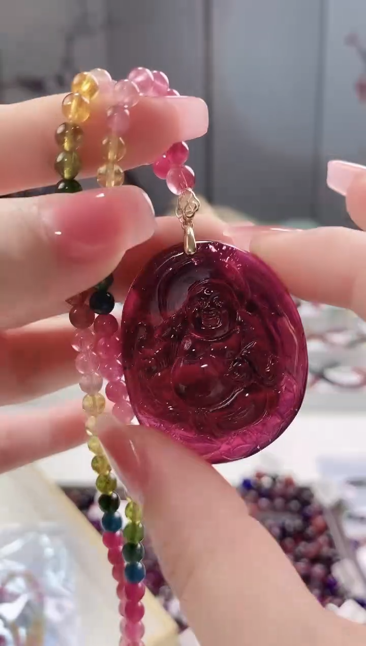 【闪购商品】碧玺碧玺项链未镶嵌多人多样性发货发其一