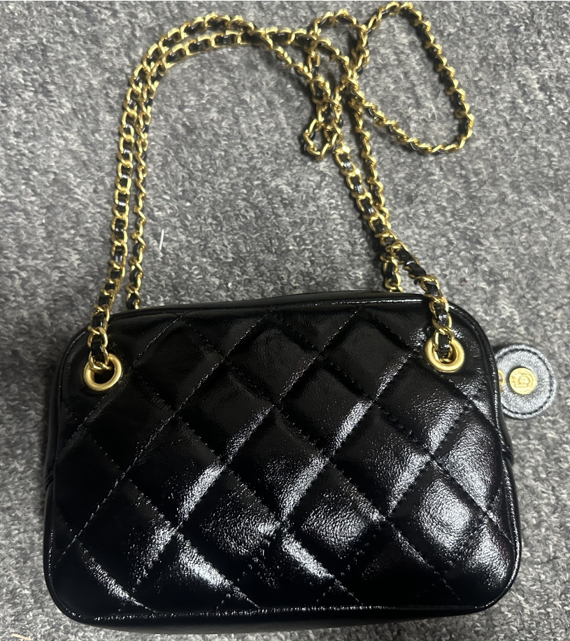 LQ-WITH-QUEEN真皮女包小废包黑色