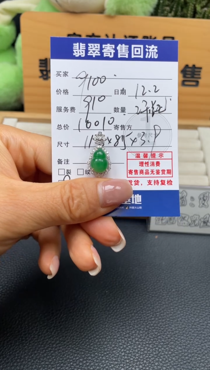 颈饰18K金镶嵌翡翠10151334