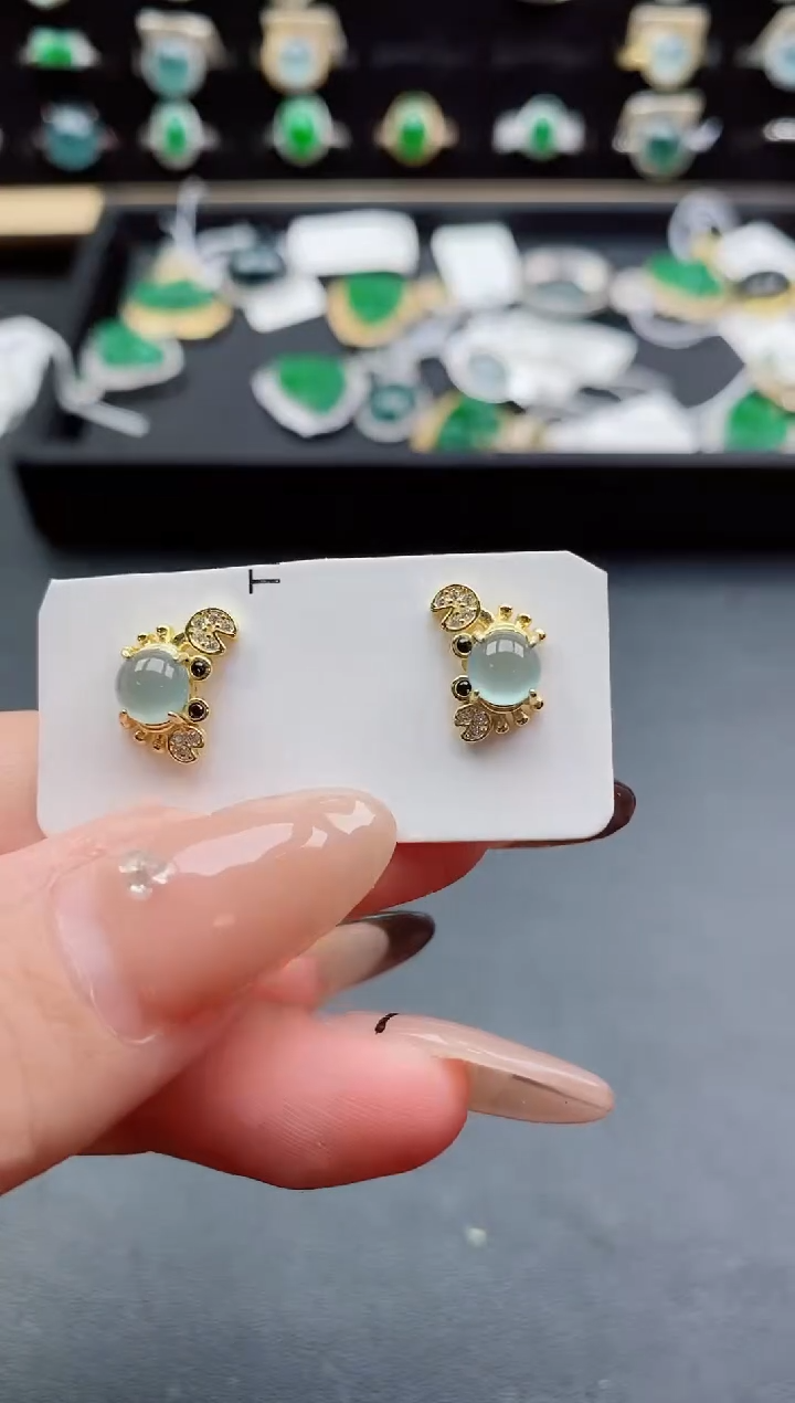 银S925镶嵌戒指翡翠1