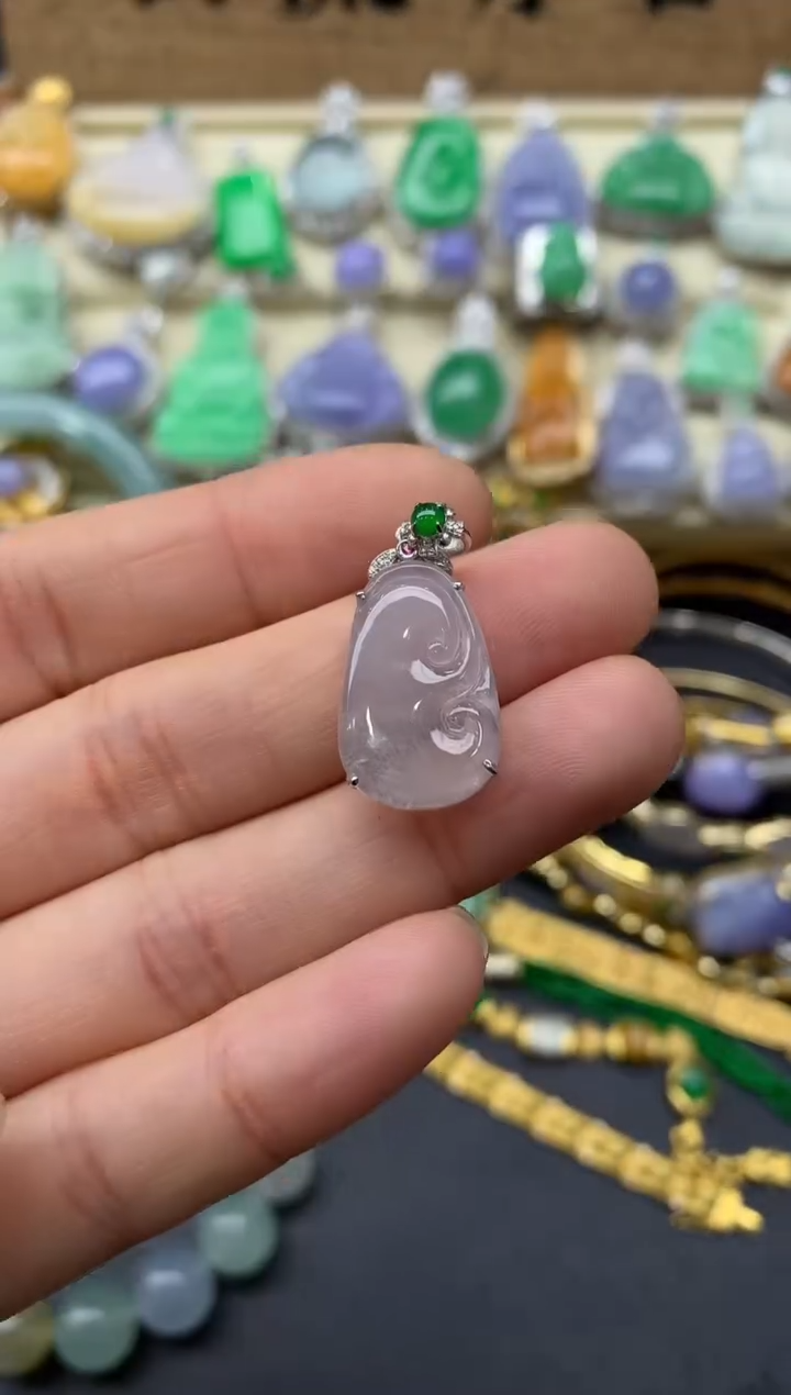 【闪购商品】翡翠颈饰18K金镶嵌197-中国好珍宝