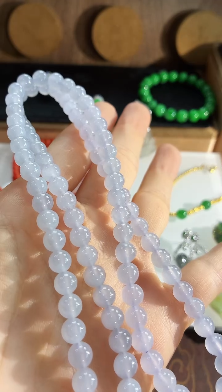 翡翠未镶嵌颈饰珠串