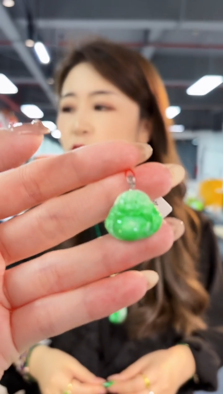 【闪购商品】翡翠颈饰18K金镶嵌缅料A货/支持复检/一件