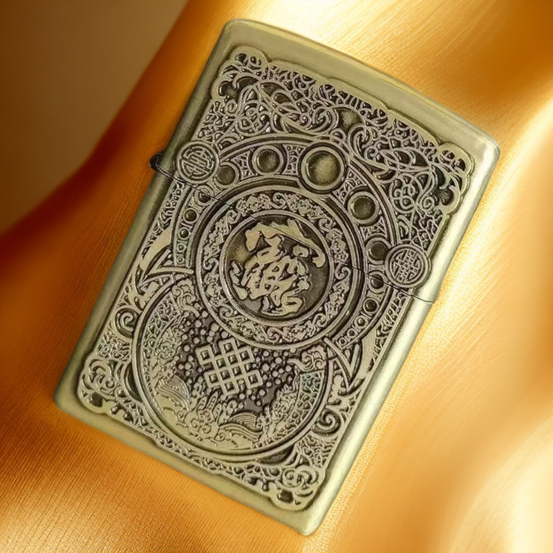 【招财进宝】浮雕防风打火机