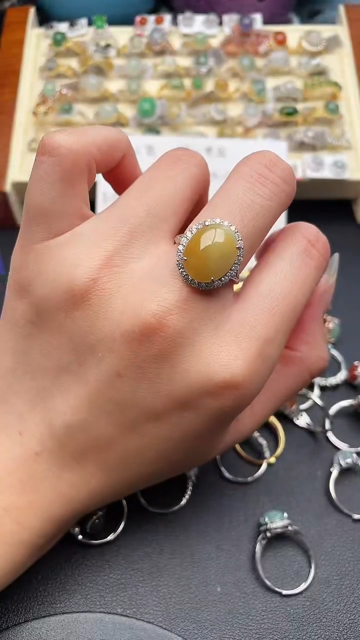 【闪购商品】翡翠戒指银S925镶嵌1111111111+3