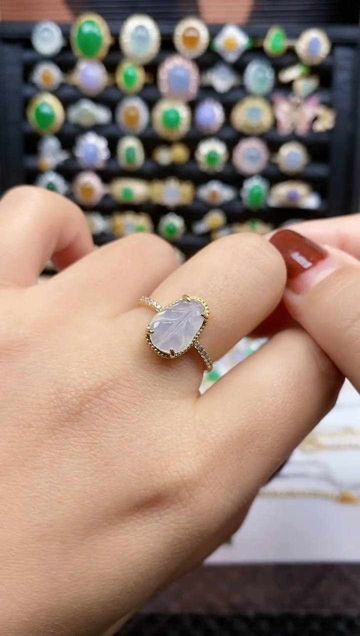 银S925镶嵌戒指翡翠227