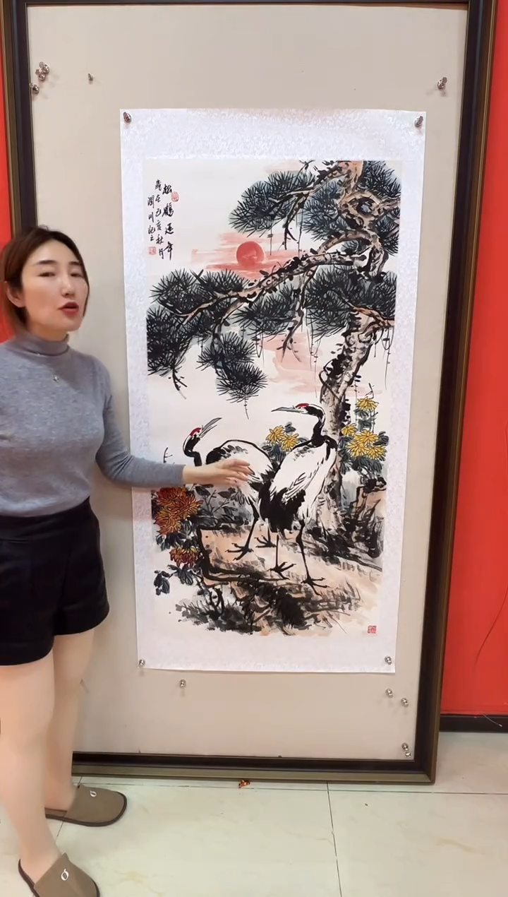 【闪购商品】绘画贺润川-8平尺-花鸟国画-yz