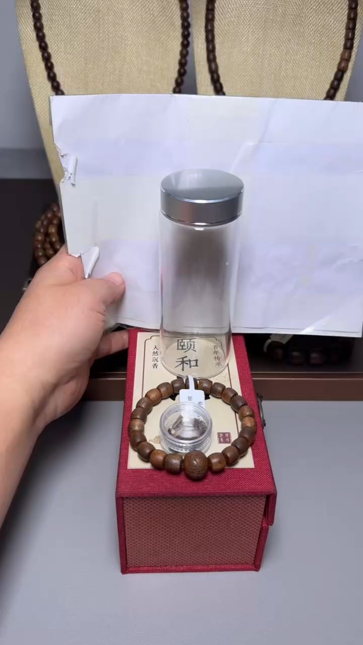 【闪购商品】沉香手串芽庄白棋d0.9单圈桶珠