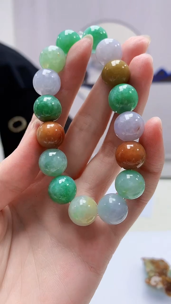 定制翡翠未镶嵌 4902zm-毛货手串168