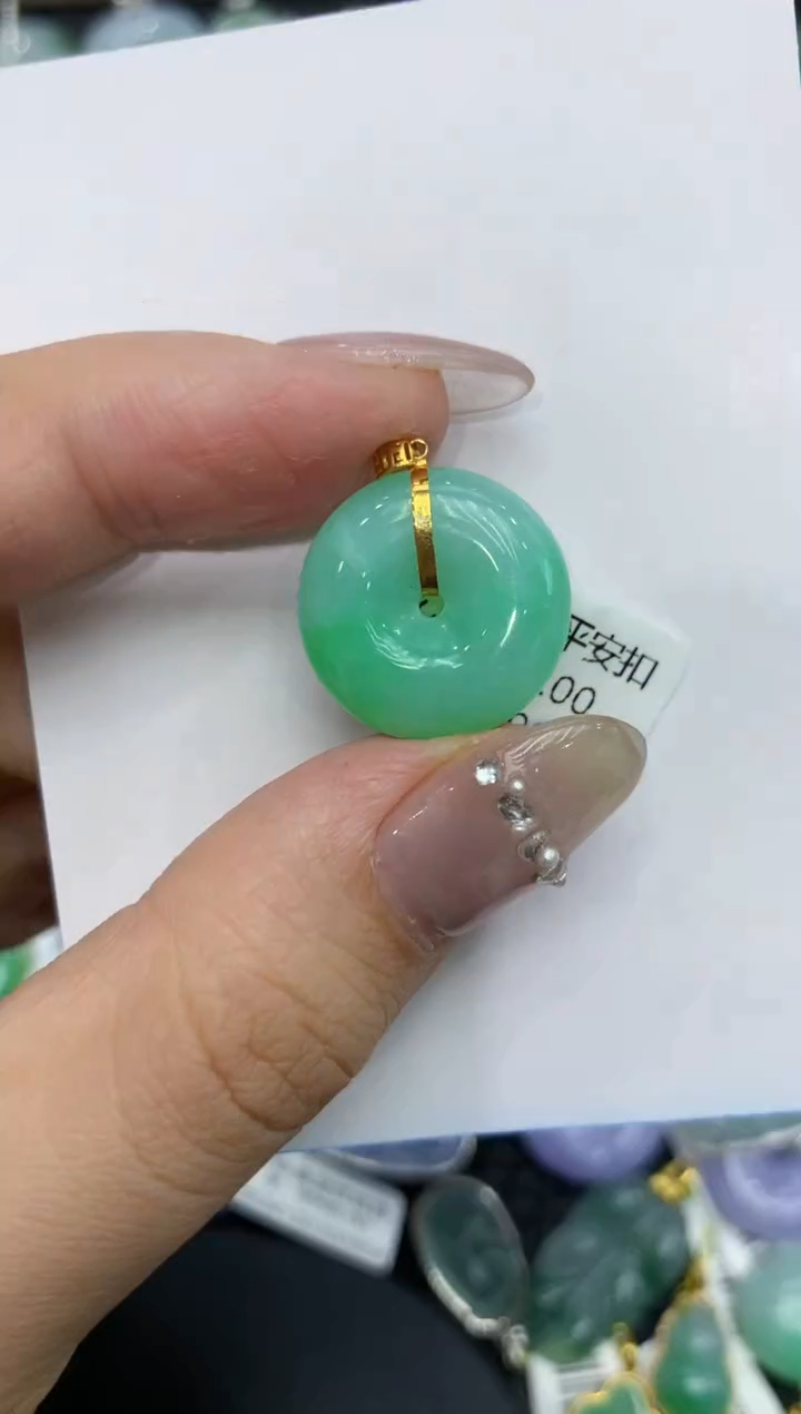 【闪购商品】翡翠颈饰18K金镶嵌222222222