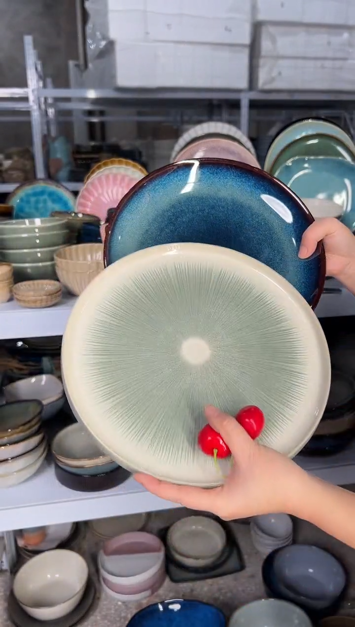 陶瓷外贸尾货瑕疵满20包邮X2大盘