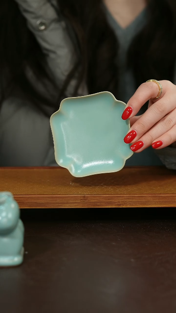 摆件瓷  汝宋汝瓷原矿釉 杯垫