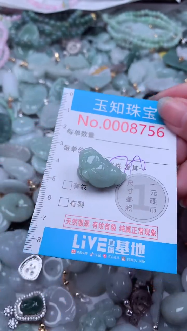 翡翠未镶嵌吊坠(不含链)8756