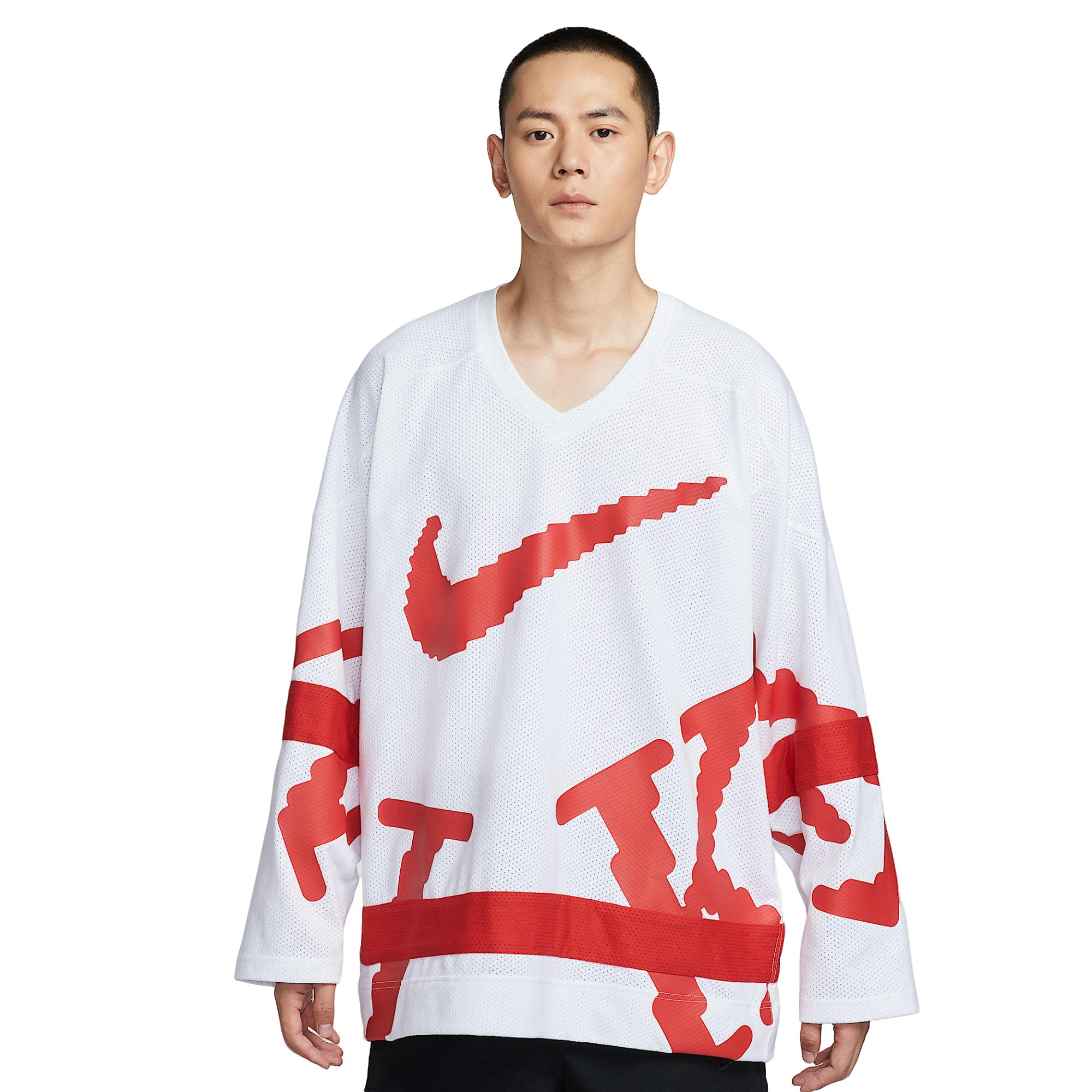NIKE/耐克官方男款Club休闲宽松时尚印花LOGO冰球球衣-HV1138-100